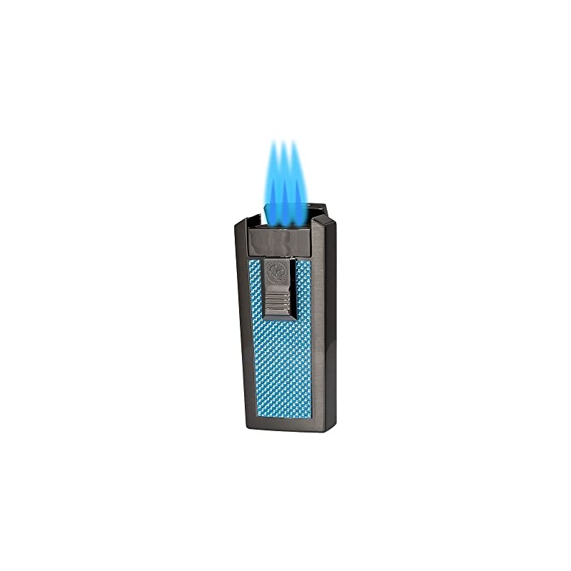 Rocky Patel CFO Triple Torch Lighter - Gunmetal and Blue