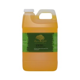 LIQUID GOLD Premium Best Fresh Jojoba Oil Pure Organic First Press Quality Unrefined Golden  - 64 oz