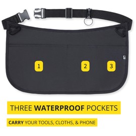 SupplyMaid 3-Pocket Waterproof Professional Cleaning Apron. Made for Pro Cleaners. Like a Cleaning Caddy Around Your Waist
