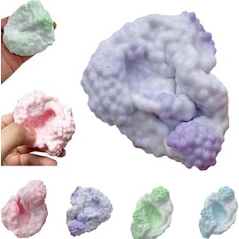 Satisfying ASMR Stress Ball – Crunchy Sensory Fidget Toy for Anxiety & Stress Relief | Squishy Bead Ball with Relaxing Sounds - Color: Pink