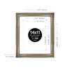 14x11 Gunmetal Ornate Photo Frame With White Mat For 12x8