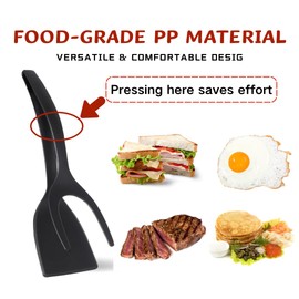 Egg Flipper Spatula Tongs - 2 in 1 Grip and Flip Spatula, Egg Flipper Spatula for Kitchen Use, Multi-purpose Non-Stick Kitchen Gadgets for Pancake, Quesadillas, Omelettes, Cooking, Sandwiches,Steak