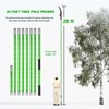 26Ft Pole Saw for Tree Trimming Manual Branch Pruner with