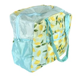 TOOT Lemon Sorbet Print Stowaway Packable Carryall Bag, Yellow