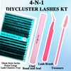 MOTIBACK Wimpern Extensions 320Pcs Lash Extensions Set Cluster Lashes 60D+80D