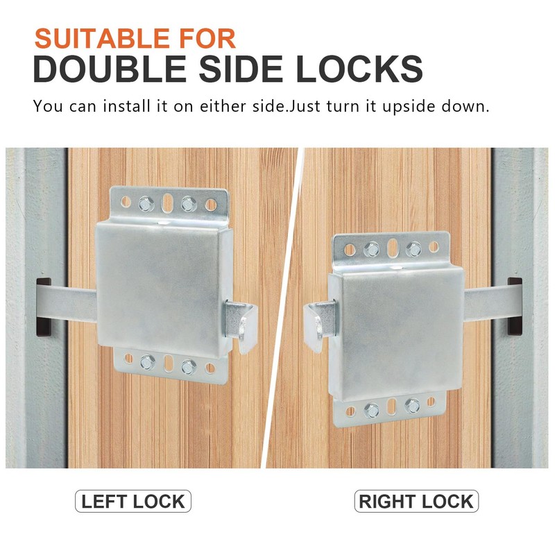 QZATTCAEN Heavy Duty Garage Door Side Lock Inside Deadlock for