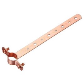 Oatey 33697 1/2" x 12" Copper Plated Milford Pipe Strap Hanger - Pack of 6