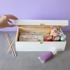 Creative Deco White Wooden Chest with Lid and Lock |