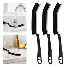 SXhyf Hard Bristle Corner Cleaning Brush - Joint Cleaning Brush, Hard Bristles Corner Cleaning Brush, Gadget for Your Home, Kitchen (3, Black)