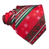 Barry.Wang Red and Green Christmas Ties Set Man Festival Snowflake