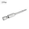 sourcing map 2pcs T10 Security Torx Bit 1/4" Hex Shank