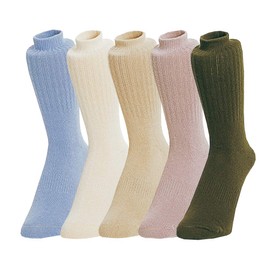 Otafuku Glove Socks, Pure Cotton Soul (Round End, Supported, 100% Cotton), S-176, Color Assortment, 9.8 - 10.6 inches (25 - 27 cm), Set of 5 Pairs