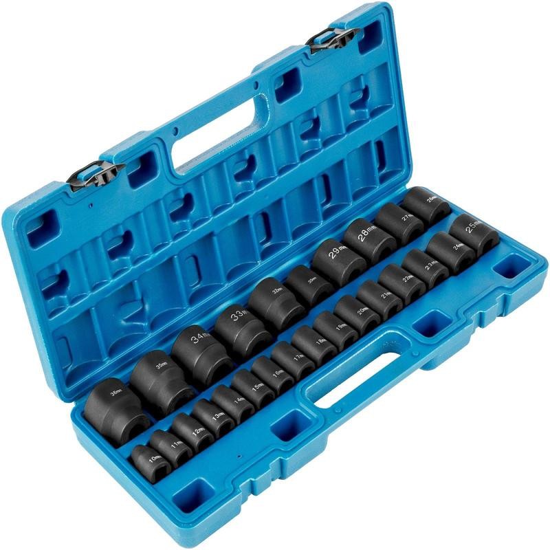 VEVOR Impact Socket Set 29 Piece Impact Sockets CR-M0 3/4