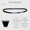 sourcing map 2 Pcs BX33 EPDM V-Belt, Raw Edge Cogged