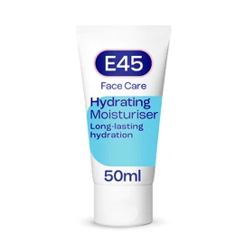 E45 E45 Face Moisturiser – Hydrating Face Cream for Long-Lasting Moisturisation - Lightweight Cream for Dry and Sensitive Skin – Fast-Absorbing and Non-Greasy Formula - Dermatologically Tested - 50ml