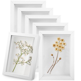 6 Pack 4 x 6 Inches Shadow Box Frame, Small Wood Frame Memory Display Cases,1.2in Depth Picture Frame Case for Dried Flowers, DIY Craft, Memorabilia, Medals and Photos