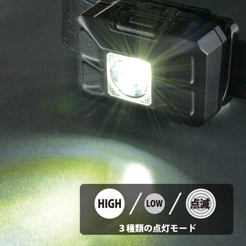Ohm (OHM) LC-H100-K 08-1362 Electric LED Headlight, Wahred, 100 Lumens,