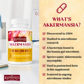 30 Billion AFU Live Akkermansia Muciniphila | Bacterial Culture Supplement | 60 Capsules | Women & Men