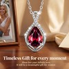 CDE Infinity Teardrop Birthstone Necklace Adjustable Jewelry for Women Gift
