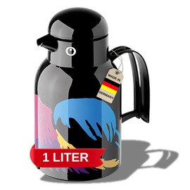 Helios Thermo Vacuum Jug Black-Bird 1 Litre, 30 x 30 x 25.5 cm