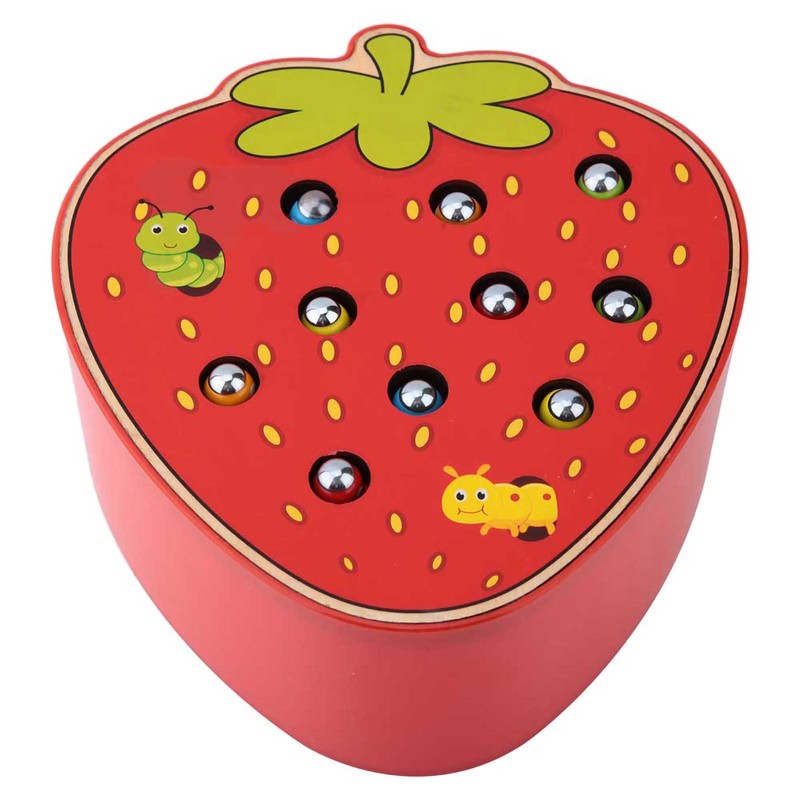 Capture Worm Magnetic Wooden Toy Kid Educational Intelligence Development Toys