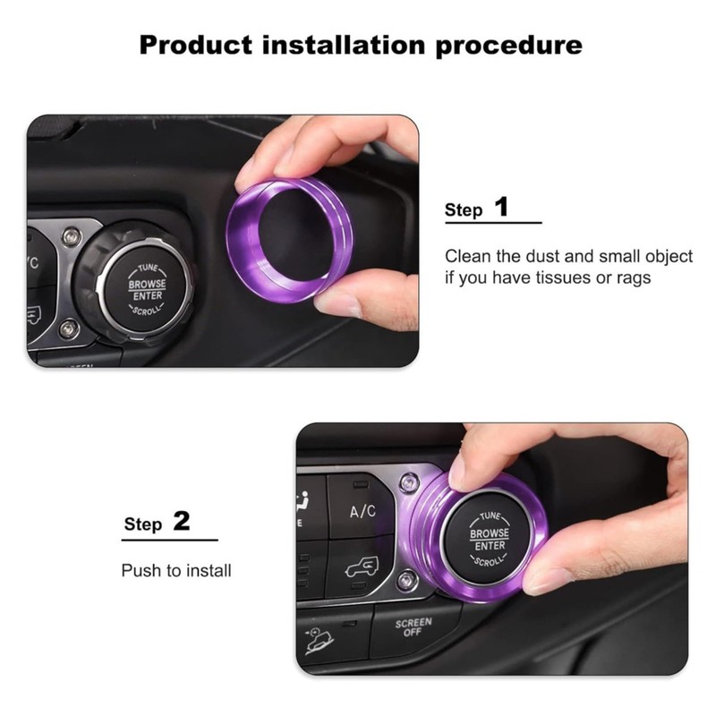 AuTK Aluminum Alloy Interior Upgrade Kit for 2018-2025 Jeep Wrangler