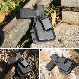 Sig P365/ P365 SAS w/TLR-6 Holster -Optic Cut- Inside Waistband Concealed Carry Holster for P365 P365 SAS with TLR-6, Adj. Cant, Adj. Retention Black