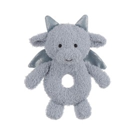 Apricot Lamb Blue Dragon Soft Plush Rattle for Boys and Girls, Plush Stuffed Animal Rattle Toy for Newborn, 0-3 Months, 0-9 Months and Above, 17 cm