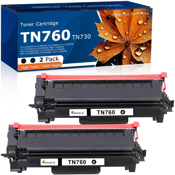 Relcolor TN760 TN730 Toner Cartridge Replacement for Brother TN 730