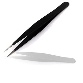 Precise Canada: Tweezers for Ingrown Hair - Stainless Steel Precision Pointed Tweezers for Splinters and Glass Removal - Perfect Eyebrow,Splinter & Tick Removal Tweezer Gift - Black