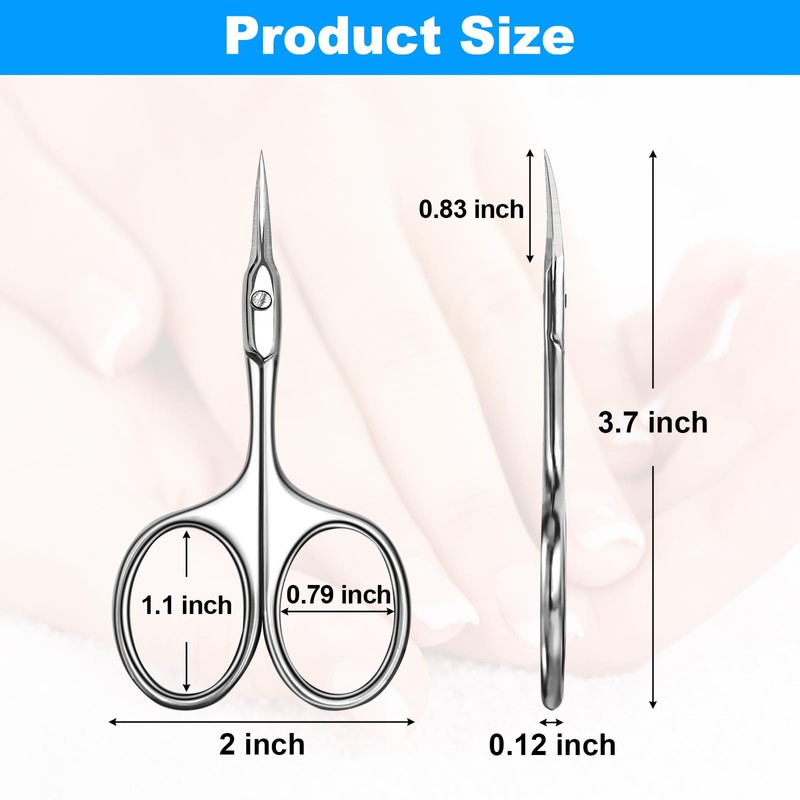 Diesisa Curved Cuticle Scissors - Professional Stainless Steel Beauty Scissors