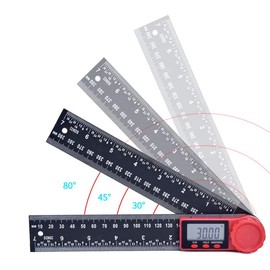 Digital Angle Finder Ruler, Ruler Meter Electronic Angle Gauge Tool with LCD Display for Engineering Woodworking, Holding and Zeroing Function - 200MM