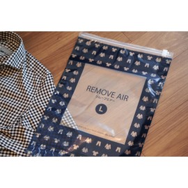 [Made in Japan] Travel Business Trip Convenient Clothing Compression Bag rimu-buea- ● Patent Method Reverse Mailing Valve Use ● Large Set of 10 