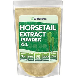 XPRS Nutra Polvo de extracto de cola de caballo para cabello, uas y huesos - Polvo de raz de cola de caballo de alta potencia - Alto contenido de...  