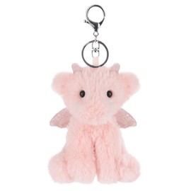 Apricot Lamb Cute Toys Plush Pink Dragon Stuffed Animal Soft Keychain for Child Bag, Purse, Backpack, Handbag (Pink Dragon，5.1 Inches)