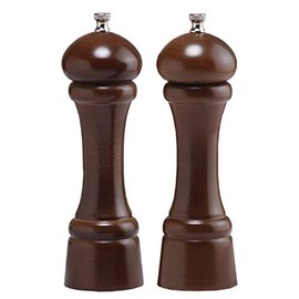 Chef Specialties 8 Inch Windsor Pepper Mill and Salt Mill Set - Walnut - Made in USA