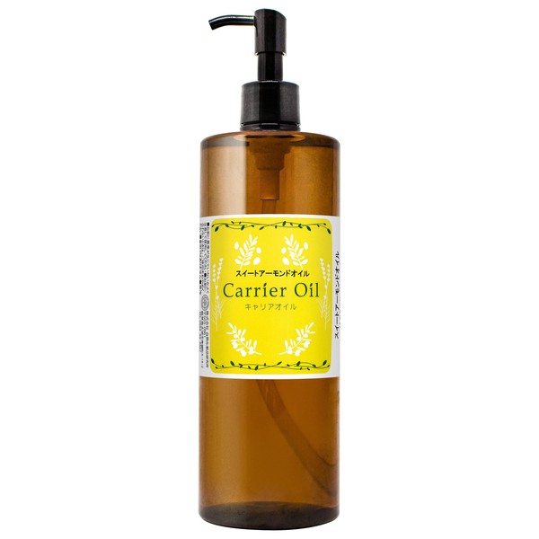 Natural Cosmetics Research Institute Sweet Almond Oil Carrier Oil 16.9 fl oz (500 ml) Plastic Pump