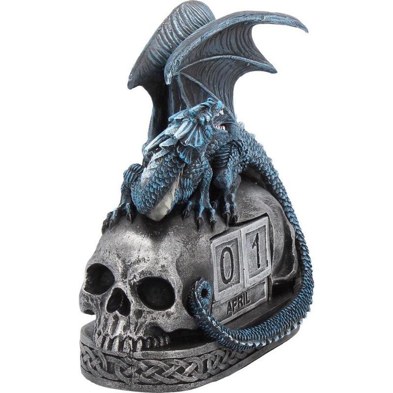 Nemesis Now Blue Dragon and Skulls Year Keeper Gothic Calendar