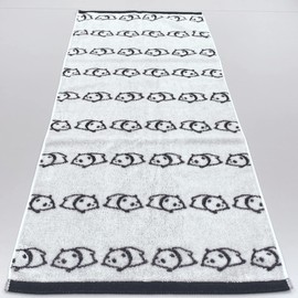 Imabari Towel Panda Mini Bath Towel 18"×43" Made in Japan Imabari 100% Cotton Skin-friendly Cute 100% Cotton Panda Pattern Kindergarten Nursery Panda Goods Bath Towel Face Towel Big Face Towel (Panda