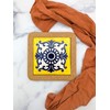 Portuguese Ceramic Tiles Trivet with Cork Base for Hot Pots