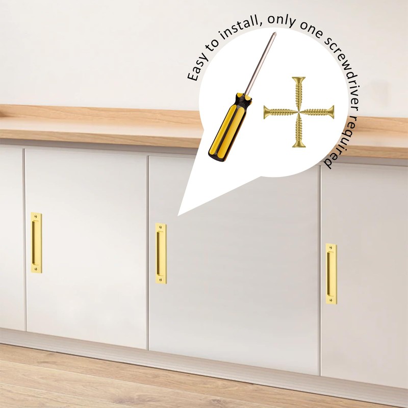 2 Pack Barn Door Handles, 6 Inch Flush Door Pull,