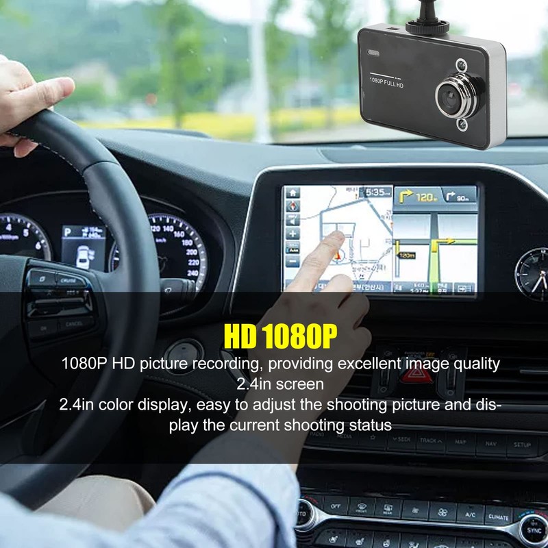 Dash Cam, K6000 HD Front for Cars, 2.4 Inch 1080P