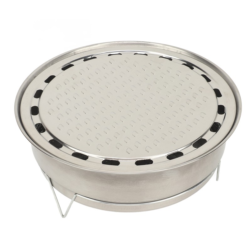 Portable Round Barbecue Charcoal Grill Multifunctional Compact Charcoal Stove for