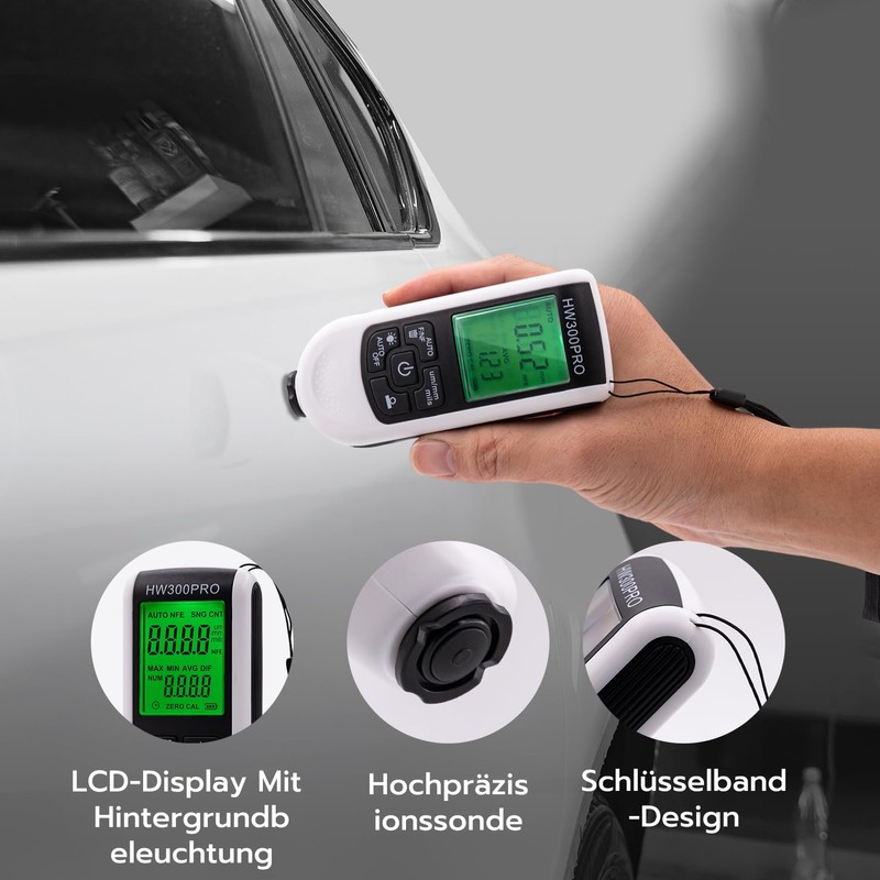 Mcbazel Digital Coating Thickness Gauge, Paint Thickness Gauge, Car Paint
