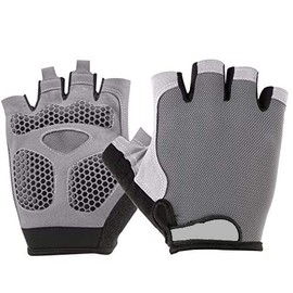 QKURT Cycling Gloves, Half Finger Cycling Gloves with Non-Slip Gel Pad, Breathable MTB Gloves, Sports Gloves for Men and Women