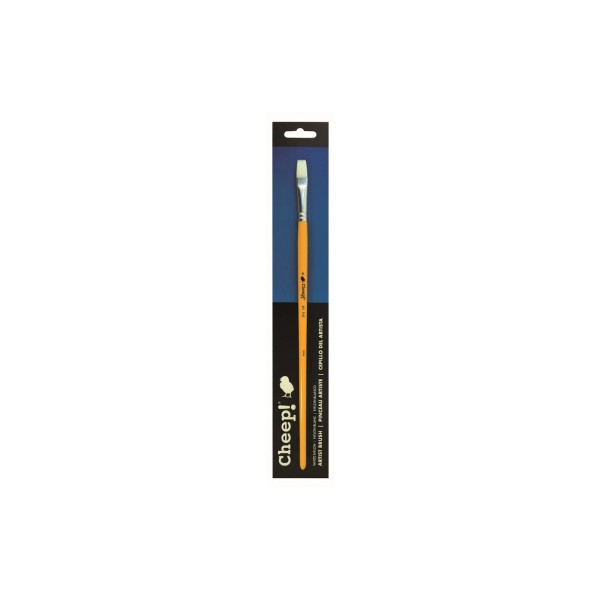 Not Available Cheep! White Nylon LH Flat #6 Paint Brush