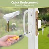 Metal Sliding Door Latch Lever,2 Sets, 1-3/8 in. Tail, White