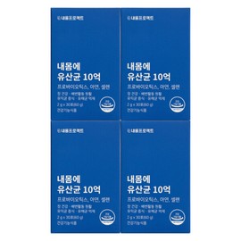 My Body Project 1 billion lactic acid bacteria in my body 2g x 4 packs of 30 / JJ Mall / 내몸프로젝트 내 몸에 유산균 10억 2g x 30포 4개 / JJ몰