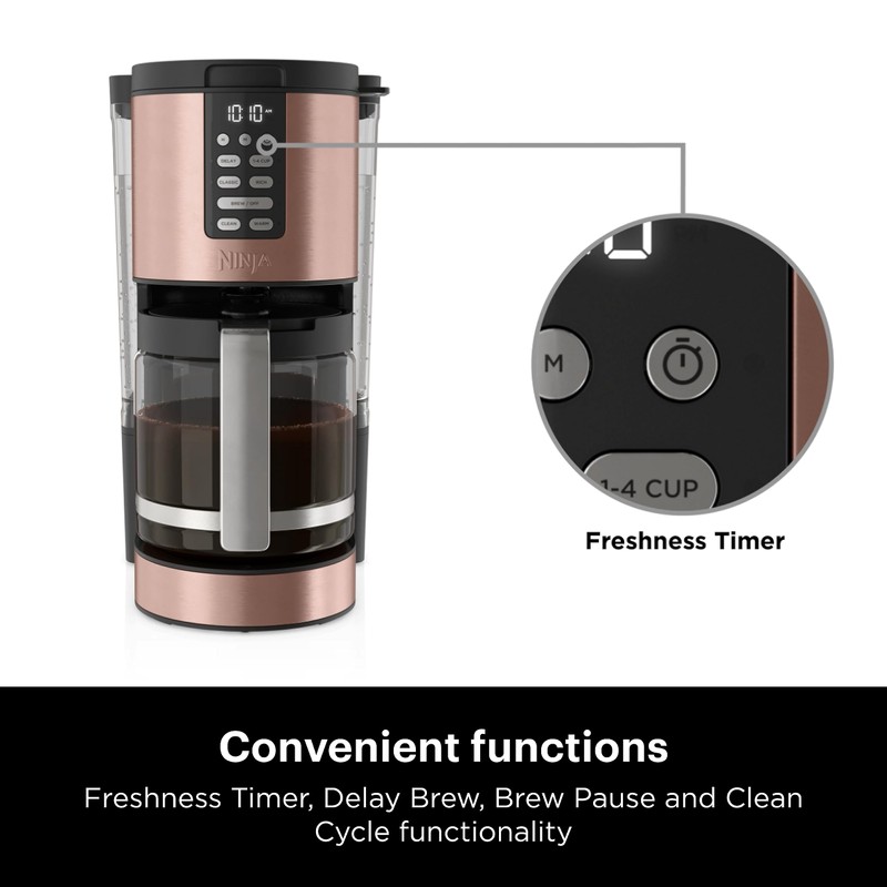 Ninja DCM201CP Programmable XL 14-Cup Coffee Maker PRO with Permanent