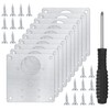 10 Pcs Stainless Steel Hinge Repair Kit, Brackets, Plate &